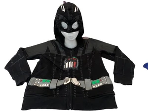 Star Wars Darth Vader Full Zip Up Hoodie Jacket Youth 10 / 12 Face Covering - Picture 1 of 15