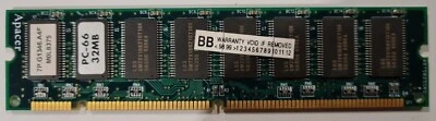 1 x Apacer 32MB PC-66 168 pin SDRAM - Image 1 of 2
