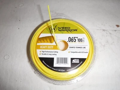 WEED WARRIOR HEAVY DUTY CRIMPED TRIMMER LINE .065 X 100' LENGTH MADE IN USA - Image 1 of 2