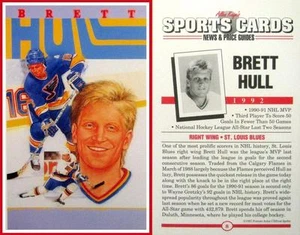 1992 Sports Cards Brett Hull - St. Louis Blues - 5" x 8" Giant Card - HOF NM - Picture 1 of 1