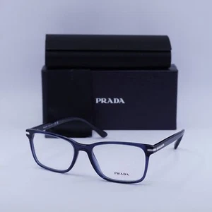 NEW Prada PR14WV 08Q1O1 Transparent Blue 54mm Eyeglasses - Picture 1 of 7