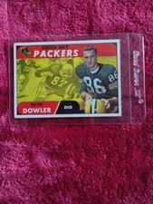 1968 Topps Boyd Dowler #105 Green Bay Packers End NFL Trading Card Miscut Error
