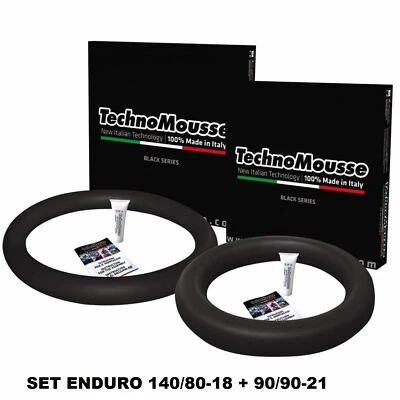 TECHNOMOUSSE COPPIA MOUSSE ENDURO 90/90/21 + 140/80/18 ANTI FORATURA PNEUMATICI