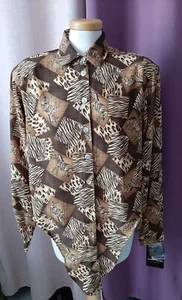 Lauren picazzo chemisier femme boutons sur le devant manches longues taille S - Imagen 1 de 6
