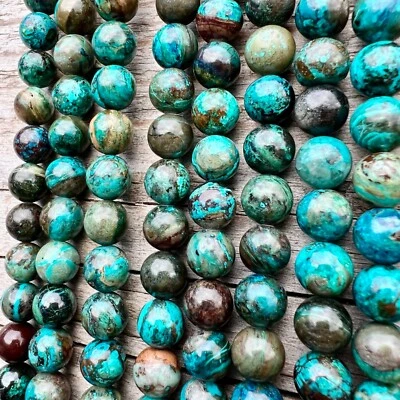 Echte Chrysokoll Edelstein 8mm Perlen 38cm Strang Lose Perlen Schmuckherstellung - Bild 1 von 4