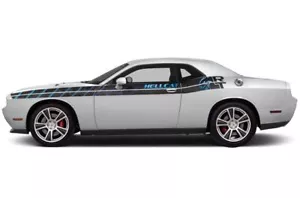 RT Stripes Sides Graphics Decals for Dodge Challenger 08-14 HELLCAT - Picture 1 of 2