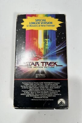 Star Trek The Motion Picture 1980 VHS Special Longer Version Rare - Image 1 of 4