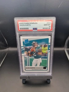 2020 Panini Donruss Jalen Hurts #314 Rated Rookie RC Gem Mint PSA 10 - Picture 1 of 1