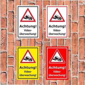Schild Achtung - Videoüberwachung! - in 4 Größen - S00349-025 - Bild 1 von 5