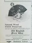 1898 Old English floor wax nude boy girl children folding fan ad