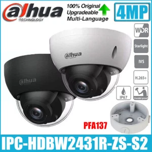 Dahua IPC-HDBW2431R-ZS-S2 4MP 5X Motorized Zoom Dome PoE IP Camera +Junction Box - Picture 1 of 12