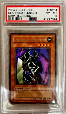 Yu-Gi-Oh! PSA 8 NM-MT 'Gearfried The Iron Knight' DB1-EN204 ~RARE~ VERY LOW POP - Image 1 of 3