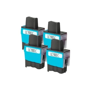 4 cartuchos de tinta cian compatibles con Brother MFC210C 215C 410CN 420CN LC900 - Imagen 1 de 2
