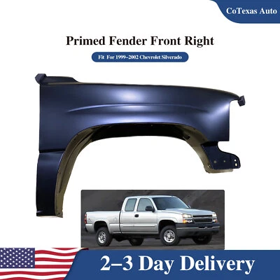 Front Right Primed Fender For 1999-2002 Chevrolet Silverado 1500 2000-2006 Tahoe - Image 1 of 4