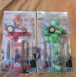 Lot of 2 Yoshi Mario Kart Candy Dispenser Au'some KLIK Candy 2008 & 2010 Sealed - Picture 1 of 4