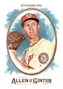 Tarjeta de béisbol Stephen Strasburg Washington Nationals 2017 Allen and Ginter # 271 - Imagen 1 de 2
