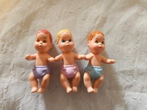 HTF LOT (3) Vintage BARBIE Family BABY KRISSY Dolls BLONDE REDHEAD Brunette PINK - Picture 1 of 1