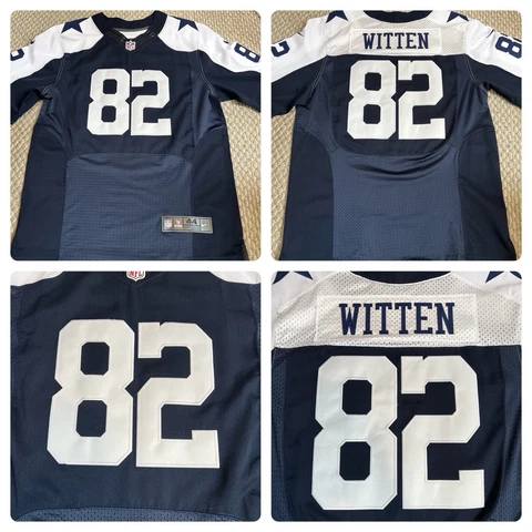 Nike NFL On Field Football Jersey Dallas Cowboys Witten 82 Size 44 Blue White Cover