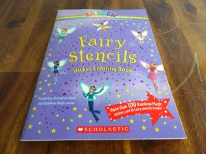 Fairy Stencils Sticker Coloring Book Rainbow Magic Scholastic Paperback 2009 - Picture 1 of 4