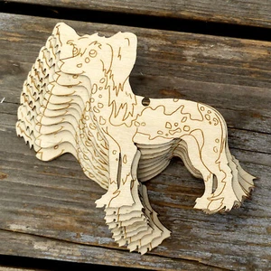 10 x animaux domestiques en bois à crête chinoise forme artisanale debout 3 mm plis - Photo 1/4