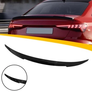 FOR 2022+ AUDI A3 S3 RS3 SEDAN GLOSS BLACK V STYLE REAR TRUNK SPOILER WING - Picture 1 of 4