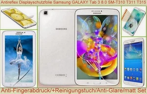 3x Entspiegelt Display Schutz Folie für Samsung GALAXY Tab 3 8.0" Kratzfest matt - Bild 1 von 1
