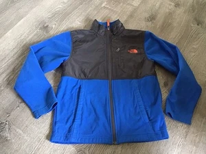 The North Face Sweatshirt Youth Boys Medium M 10/12 Blue Gray Full Zip Fleece - Picture 1 of 9