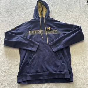 Under Armour Hoodie Men Medium Blue Notre Damn Fighting Irish Pull Over - Picture 1 of 6