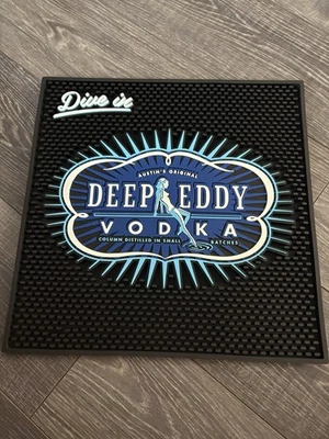 Deep Eddy Vodka Bar Mat Rubber Square Spill Drip Dive In Austin Original - Image 1 of 4