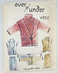 DESIGN & SEW Lois Ericson Vintage Pattern 320 Over & Under Jacket Vest Skirt ‘97 - Picture 1 of 2