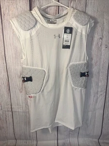 Under Armour Men's XXL Adult Game Day Armour Pro 5-Pad Shirt White 1346851 - Picture 1 of 2