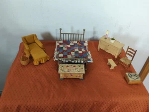 Vintage Dollhouse Furniture/Accessories Lot Of 11 Pieces As Is - Afbeelding 1 van 21