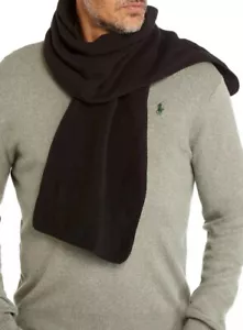 NWT SADDLEBRED MENS BLACK FLEECE SCARF ~ ONE SIZE ~ MSRP $36.00 - Picture 1 of 6