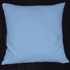 la04a Lt. Blue High Quality Cotton Canvas Fabric Cushion Cover/Pillow Case Size - Picture 1 of 5