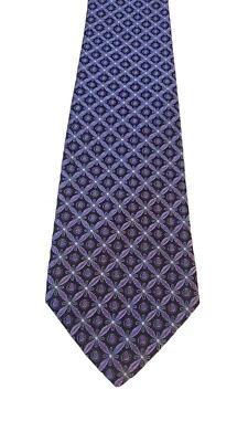 Gravata Robert Talbott Best of Class Nordstrom luxo azul marinho roxo repetição floral - Imagem 1 de 4