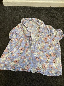 Ladies Cropped Silky Zara Blouse Medium - Picture 1 of 2