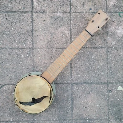 Antique Ukulele Banjo 4 String Musical Vintage Instrument As Is Gretsch - Image 1 of 4