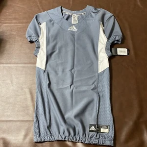 Adidas Football Jersey Mens Small Grey White Techfit Hyped Climalite - Imagen 1 de 10