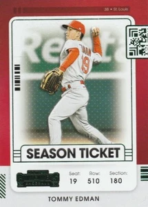 2021 Panini Contenders Season Ticket Tommy Edman #27 Green - Picture 1 of 2