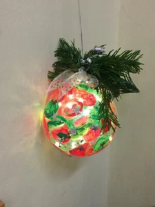 1 Stück Dekokugel Kunststoff 30cm - 2 Halbschalen mit 4 Ringen - selbstgestalten - Bild 1 von 6