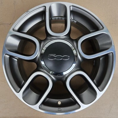 1 original  Fiat 500 (312) 15 Zoll Alufelge 6x15 ET35, 51845471, bicolor - Bild 1 von 4