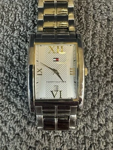 Tommy Hilifiger Mens  Dress Watch TH671340761 Date Silver Tone New Battery - Picture 1 of 6