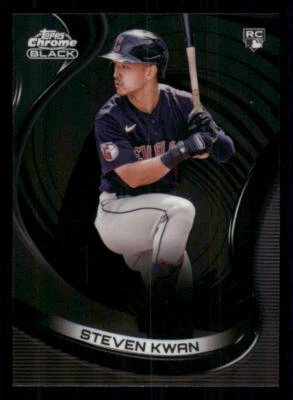 2022 Topps Chrome Black #24 Steven Kwan RC - Image 1 of 2