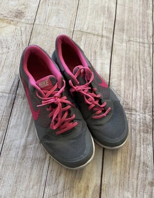 Nike Flex Run 2015 Running Shoes 709021-009 Size US 10 EUR 42 Gray Grey Pink - Image 1 of 4
