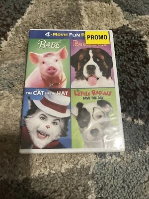 Babe /Beethoven /Cat in the Hat /Little Rascals 4-Movie Fun Pack (DVD) New - Image 1 of 2