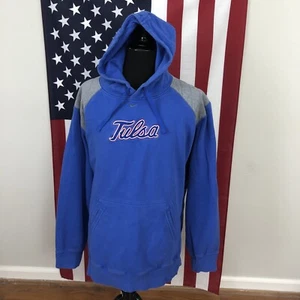 Nike Tulsa TU Oklahoma Center Swoosh Hoodie Shirt mens 4XL blue mid check 2e264p - Picture 1 of 6