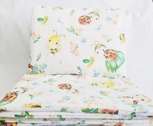 4 pc BEDDING SET COT/COT BED BABY quilt cover pillowcase pillow BEES LADYBIRDS - Picture 1 of 1