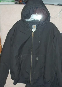 Schwarzer Carhartt isolierter Herrenmantel mit Kapuze J133, Gr. XL Regular - Bild 1 von 4
