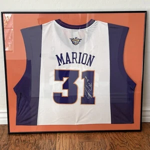 Vintage Phoenix Suns Jersey Shawn Marion Reebok Autographed Framed - Picture 1 of 5