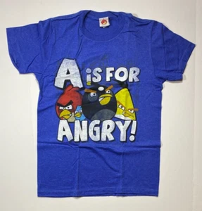 A IS FOR ANGRY! ANGRY BIRDS T-SHIRT / USA / RIO / E32 - Picture 1 of 1